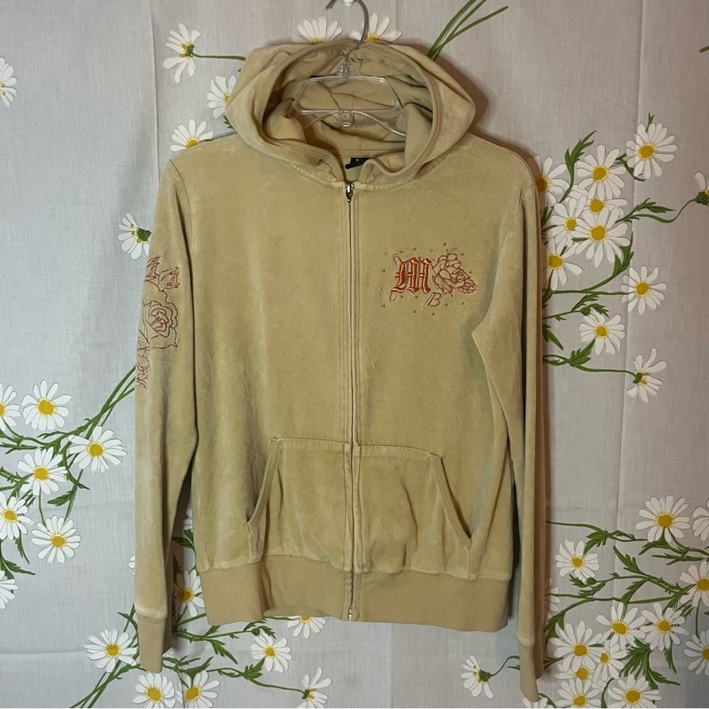 OFFICIAL TUPAC MAKAVELI BRANDED rose gold embroidered track suit jacket - Picture 3 of 8